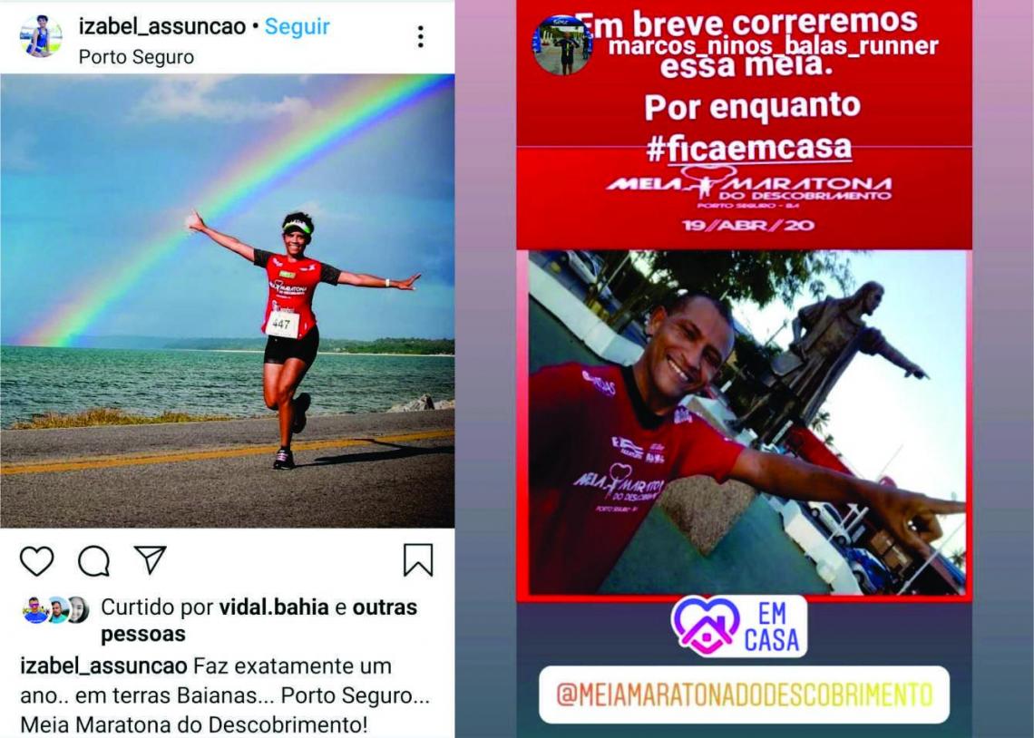 Corredores postam fotos e vídeos para homenagear a Meia Maratona do Descobrimento