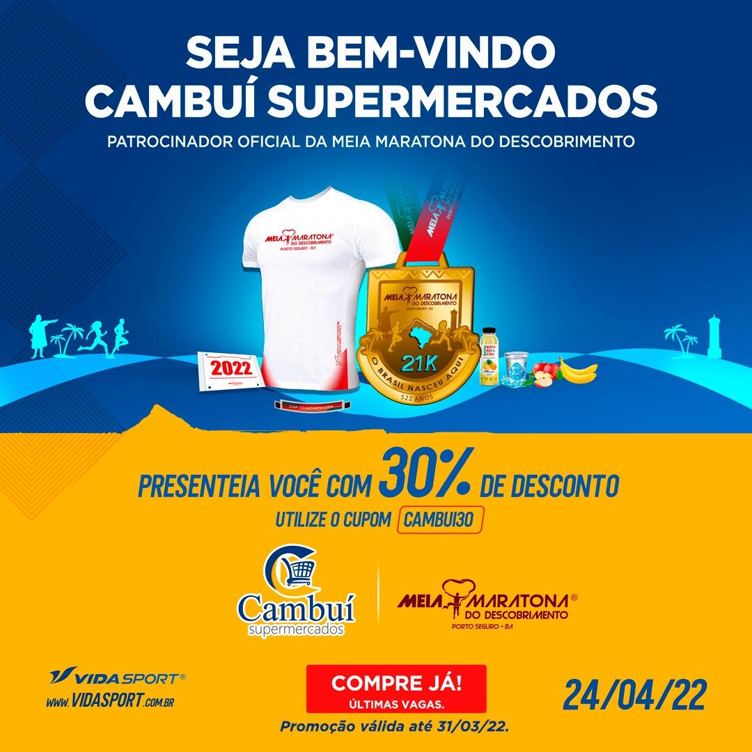 Cambuí Supermercados renova patrocínio oficial com a Meia Maratona do Descobrimento