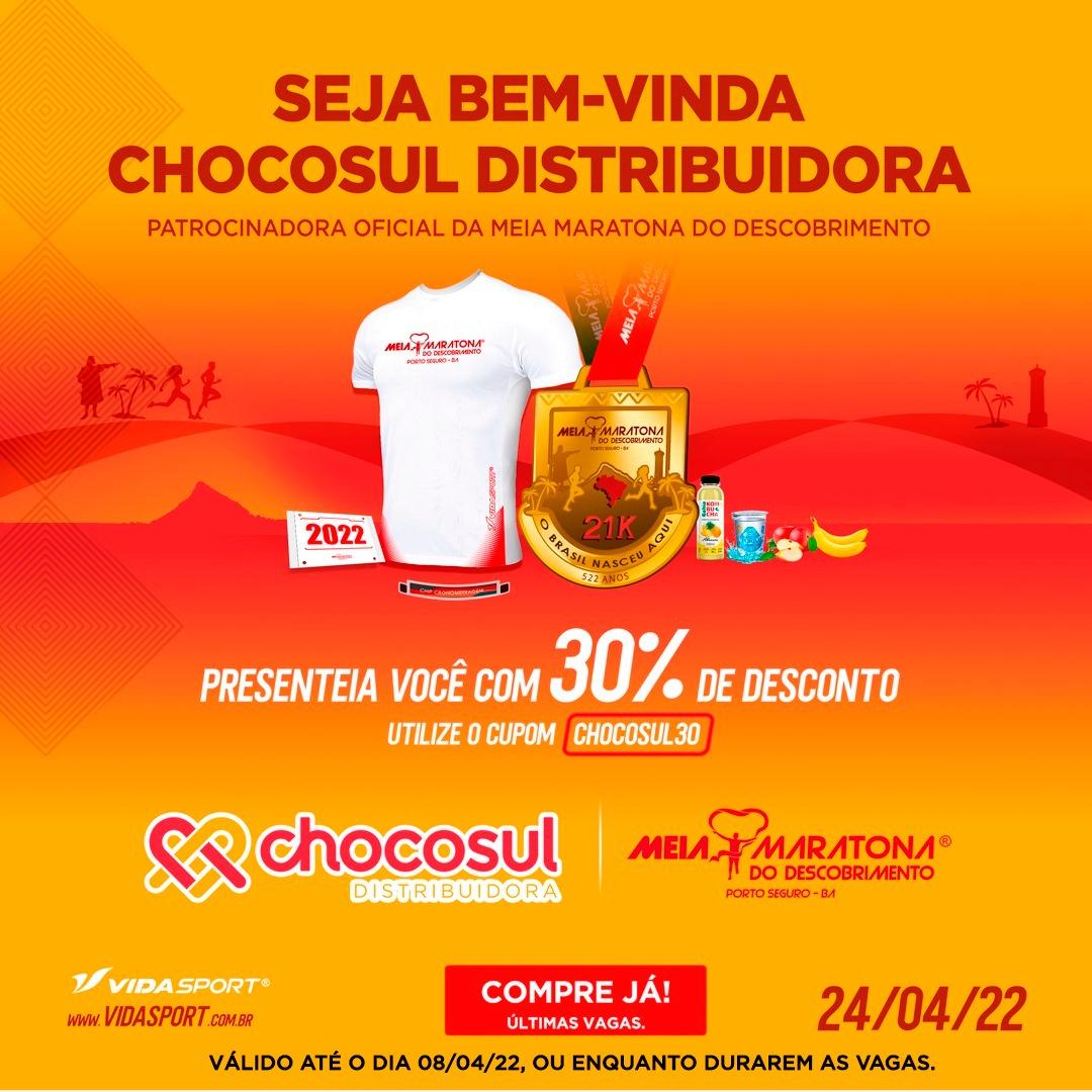 Chocosul Distribuidora renova patrocínio com a Meia Maratona do Descobrimento 